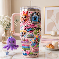 Super Girl Trio Cartoon Starry 40oz Tumbler