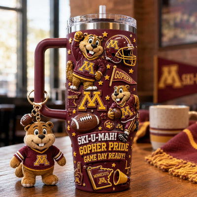 Minnesota Gopher Football Gilded 40oz Tumbler