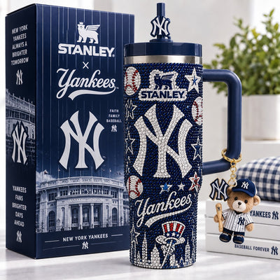 New York Yankee Baseball Jewel 40oz Tumbler