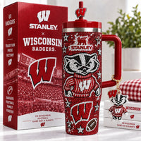 Wisconsin Badger Football Luxe 40oz Tumbler