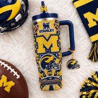 Michigan Wolverine Football Glam 40oz Tumbler