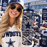 Dallas Football Fan Rhinestone 40oz Tumbler