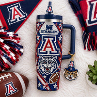Tucson Wildcat Football Glam 40oz Tumbler