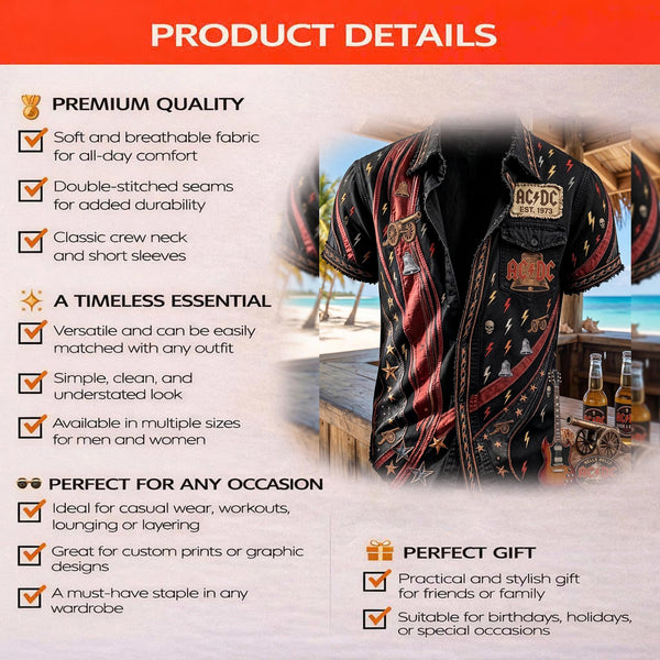 PREMIUM HAWAIIAN SHIRT TLQ DBD ACDC 23052610