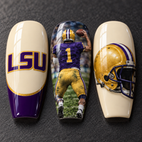 Baton Rouge Football Fan Press On Nails