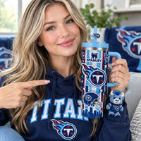 Tennessee Titan Football Glam 40oz Tumbler