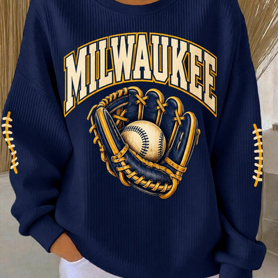 Milwaukee Glove Crest Baseball Sweatshirt