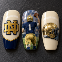 South Bend Football Fan Press On Nails