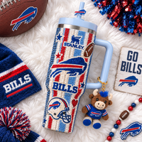 Buffalo Football Fan Rhinestone 40oz Tumbler