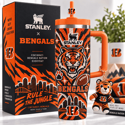 Cincinnati Football Rhinestone 40oz Tumbler