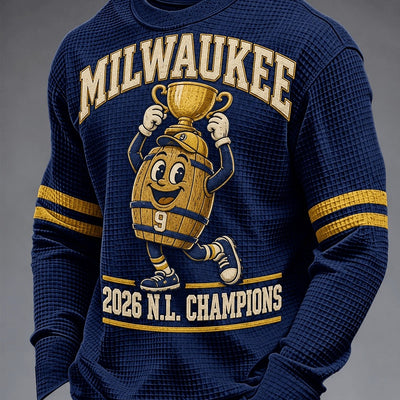 Milwaukee Laurel Emblem Baseball Long Sleeve Tee