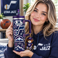 Utah Basketball Glam 40oz Tumbler