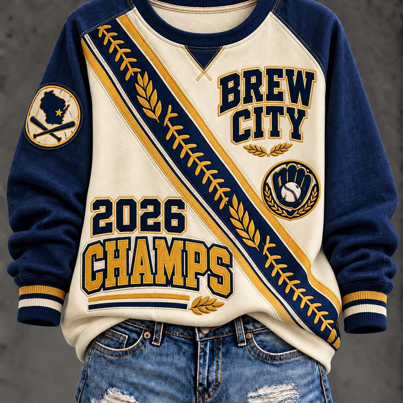 Milwaukee Sash Banner Baseball Sweatshirt
