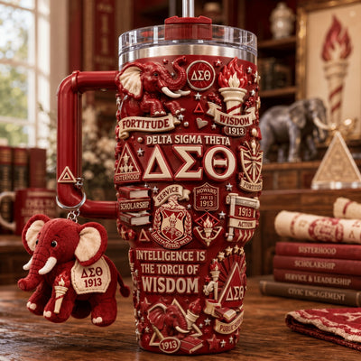 Crimson Sorority Pride Gilded 40oz Tumbler