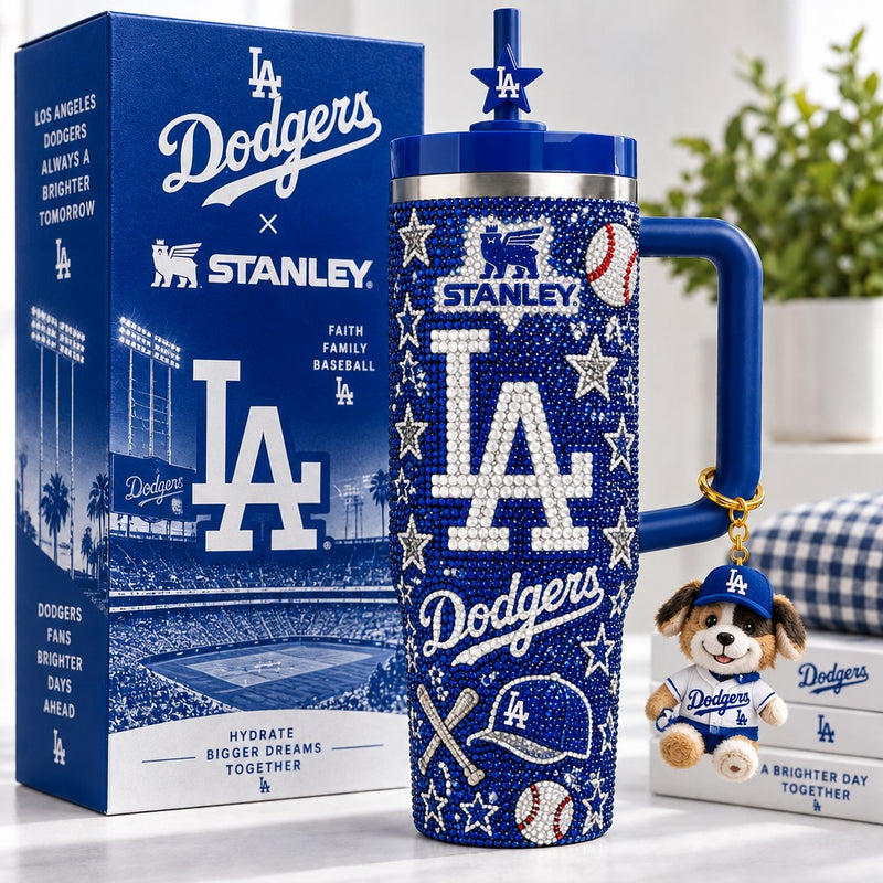 LA Dodger Baseball Starry 40oz Tumbler