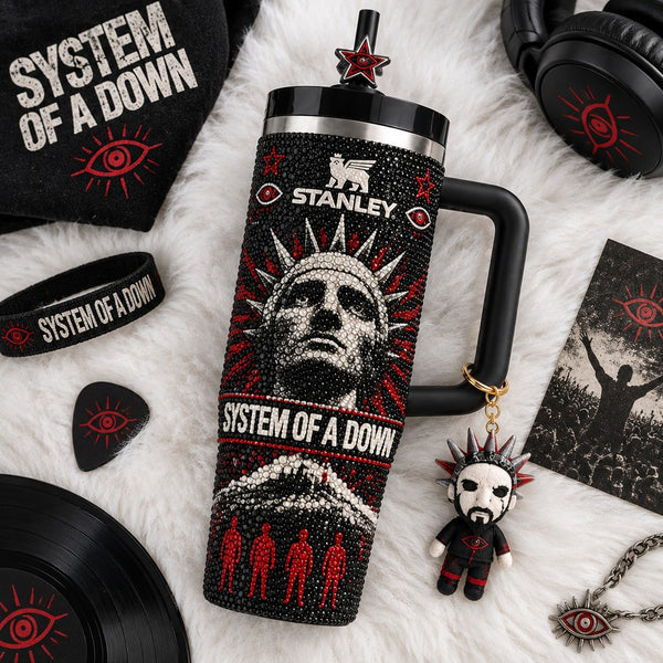Alternative Metal Statue Jewel 40oz Tumbler - View 2
