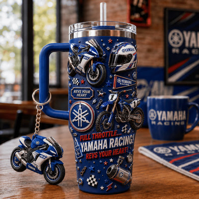 Blue Sport Moto Racing Luxe 40oz Tumbler