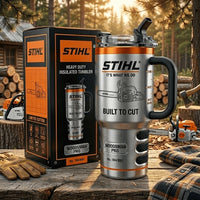Chainsaw Logging Crew Tumbler With Handle