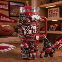 Arkansas Gridiron Bling 40oz Tumbler