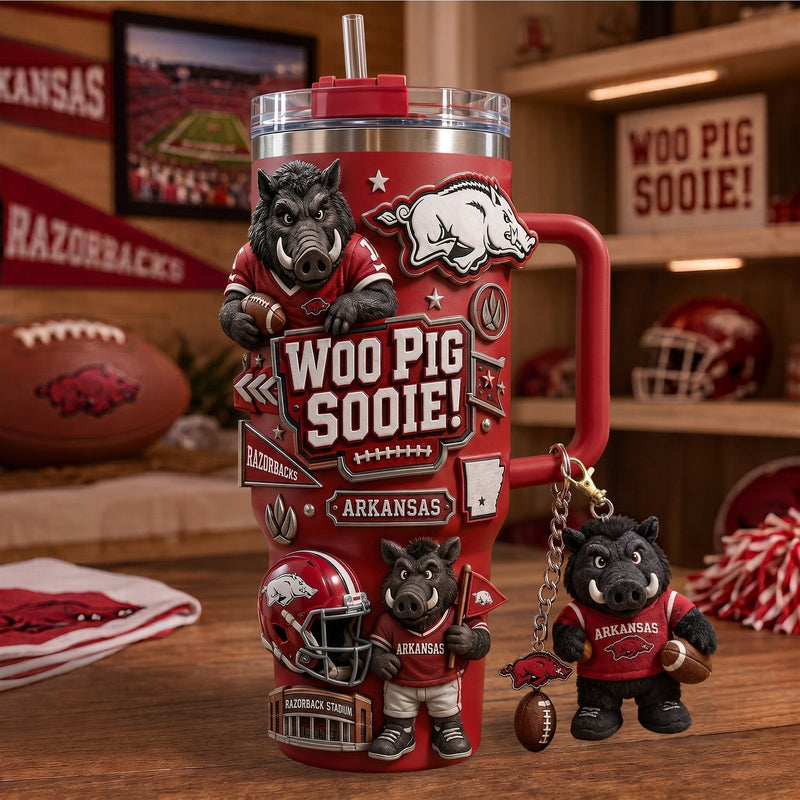Arkansas Gridiron Bling 40oz Tumbler