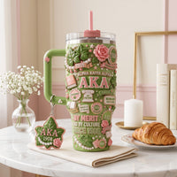 Pink and Green Sisterhood Jewel 40oz Tumbler