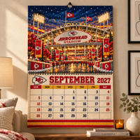 Kansas City Football Fan 2027 Wall Calendar