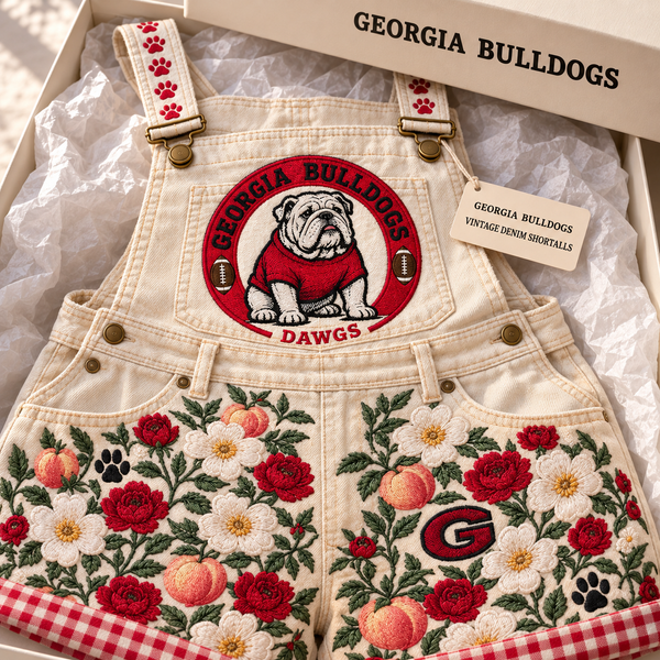 Athens Peach Blossom Shortalls - Detail