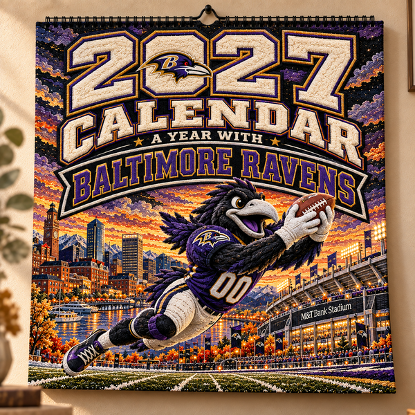 Baltimore Football Fan 2027 Wall Calendar