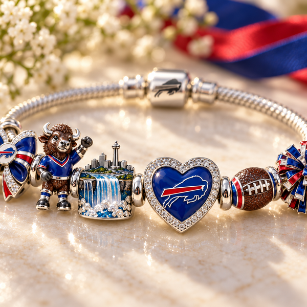 Buffalo Football Fan Charm Bracelet - Charm Detail