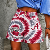 Tuscaloosa Tie-Dye Spiral Cuffed Shorts