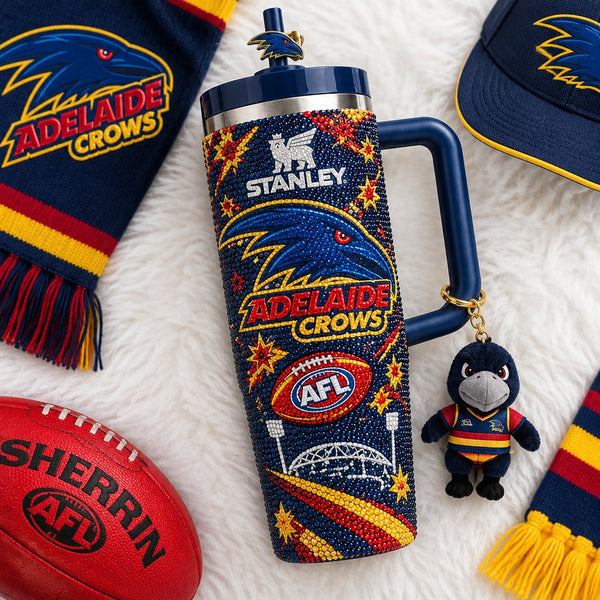 Adelaide Football Bling 40oz Tumbler - View 2