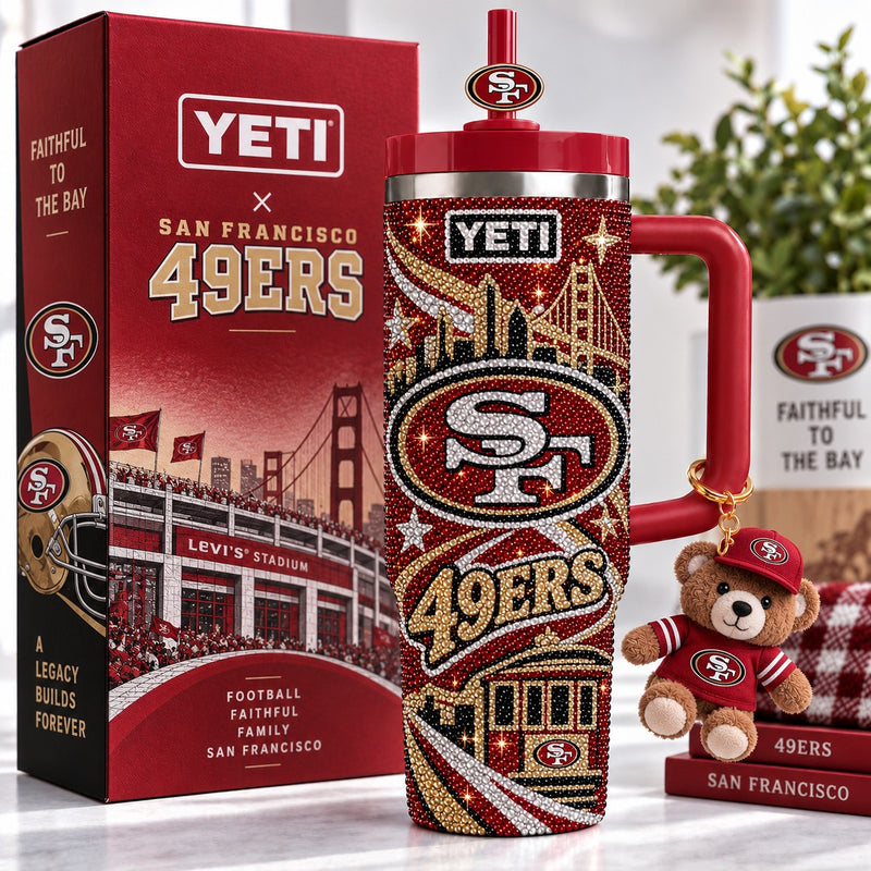 San Francisco Football Glam 40oz Tumbler