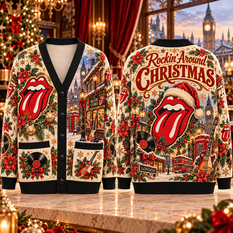 London Rock Christmas Cardigan