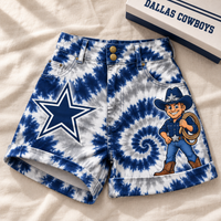 Dallas Tie-Dye Spiral Cuffed Shorts