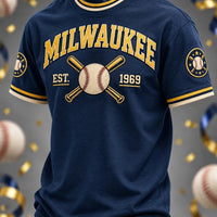 Milwaukee Ball And Bats Baseball T-Shirt