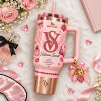 Pink Glam Angel Rhinestone 40oz Tumbler