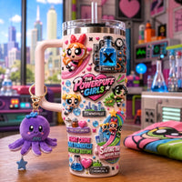 Super Girl Trio Cartoon Starry 40oz Tumbler